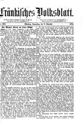 Fränkisches Volksblatt. Ausg. 000 (Fränkisches Volksblatt) Donnerstag 19. November 1874