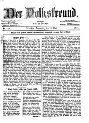 Der Volksfreund Donnerstag 14. Mai 1874