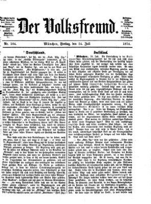 Der Volksfreund Freitag 24. Juli 1874