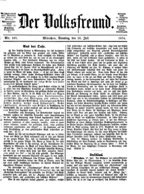 Der Volksfreund Dienstag 28. Juli 1874