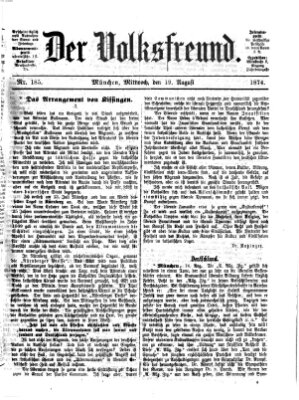 Der Volksfreund Mittwoch 19. August 1874