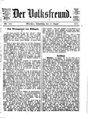 Der Volksfreund Donnerstag 20. August 1874