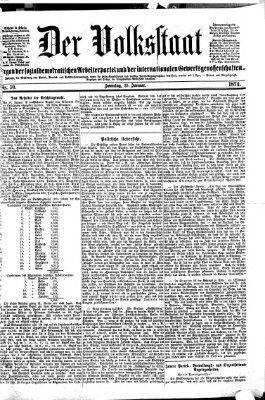 Der Volksstaat Sonntag 25. Januar 1874