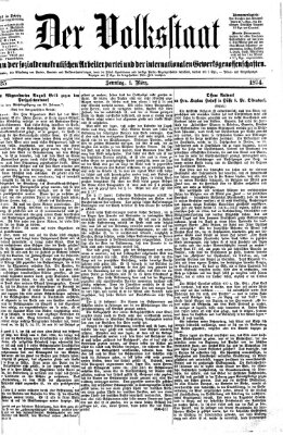 Der Volksstaat Sonntag 1. März 1874