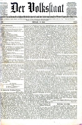 Der Volksstaat Mittwoch 10. Juni 1874