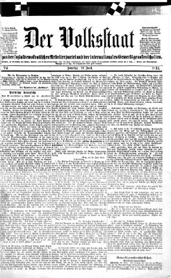 Der Volksstaat Sonntag 28. Juni 1874