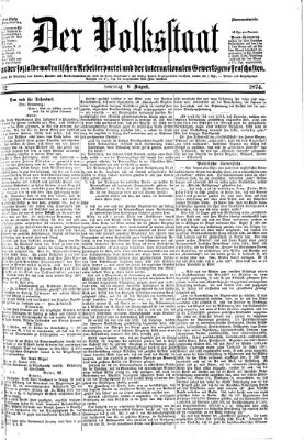 Der Volksstaat Sonntag 9. August 1874