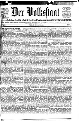 Der Volksstaat Mittwoch 16. September 1874