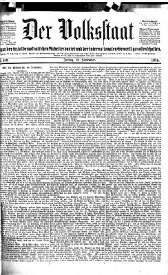 Der Volksstaat Freitag 18. September 1874