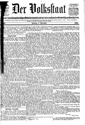 Der Volksstaat Sonntag 8. November 1874