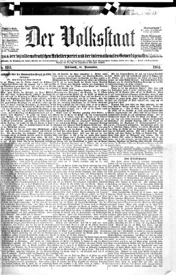 Der Volksstaat Mittwoch 11. November 1874