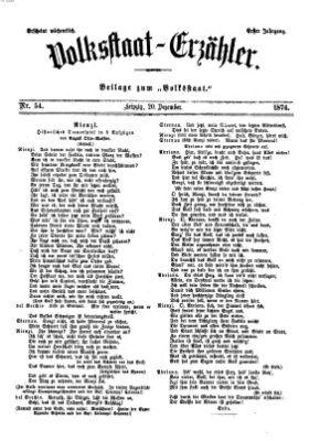 Volksstaat-Erzähler (Der Volksstaat) Sonntag 20. Dezember 1874