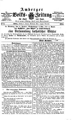 Amberger Volks-Zeitung für Stadt und Land Freitag 2. Januar 1874