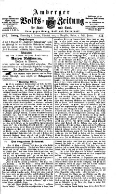 Amberger Volks-Zeitung für Stadt und Land Donnerstag 8. Januar 1874