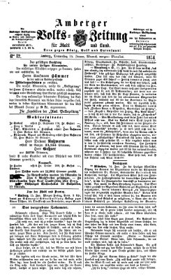 Amberger Volks-Zeitung für Stadt und Land Donnerstag 15. Januar 1874