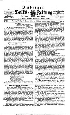 Amberger Volks-Zeitung für Stadt und Land Dienstag 20. Januar 1874