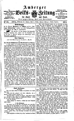 Amberger Volks-Zeitung für Stadt und Land Mittwoch 28. Januar 1874