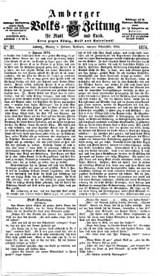 Amberger Volks-Zeitung für Stadt und Land Montag 9. Februar 1874