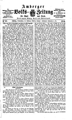 Amberger Volks-Zeitung für Stadt und Land Donnerstag 12. Februar 1874