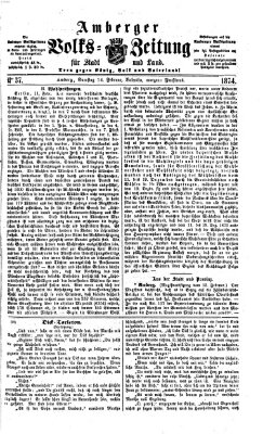 Amberger Volks-Zeitung für Stadt und Land Samstag 14. Februar 1874