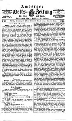 Amberger Volks-Zeitung für Stadt und Land Donnerstag 19. Februar 1874