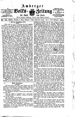 Amberger Volks-Zeitung für Stadt und Land Samstag 7. März 1874