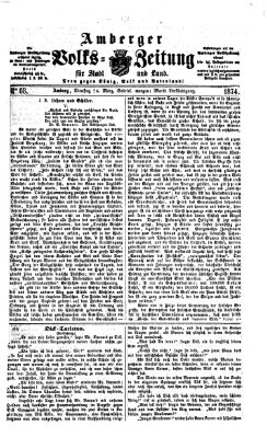 Amberger Volks-Zeitung für Stadt und Land Dienstag 24. März 1874