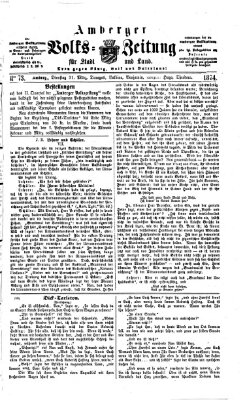 Amberger Volks-Zeitung für Stadt und Land Dienstag 31. März 1874