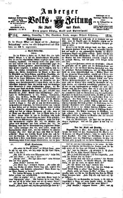 Amberger Volks-Zeitung für Stadt und Land Donnerstag 7. Mai 1874