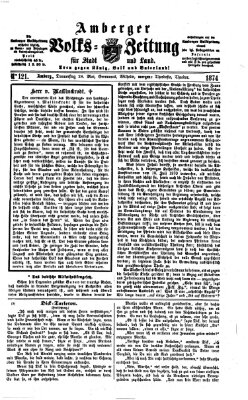 Amberger Volks-Zeitung für Stadt und Land Donnerstag 28. Mai 1874