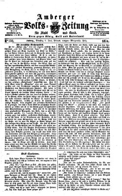 Amberger Volks-Zeitung für Stadt und Land Dienstag 9. Juni 1874