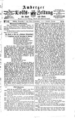 Amberger Volks-Zeitung für Stadt und Land Donnerstag 2. Juli 1874