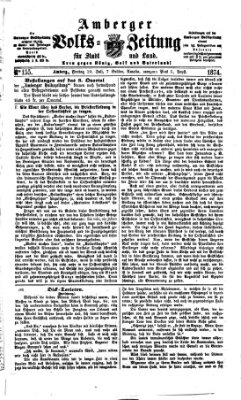 Amberger Volks-Zeitung für Stadt und Land Freitag 10. Juli 1874