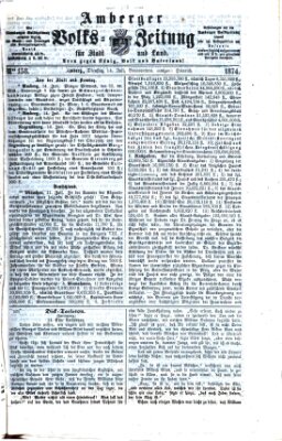 Amberger Volks-Zeitung für Stadt und Land Dienstag 14. Juli 1874