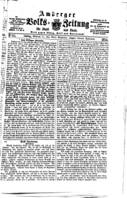 Amberger Volks-Zeitung für Stadt und Land Mittwoch 22. Juli 1874