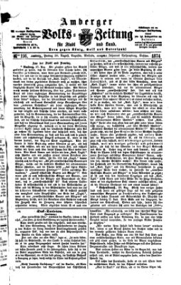 Amberger Volks-Zeitung für Stadt und Land Freitag 28. August 1874