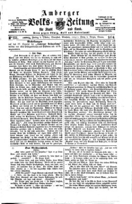 Amberger Volks-Zeitung für Stadt und Land Freitag 9. Oktober 1874