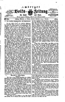 Amberger Volks-Zeitung für Stadt und Land Mittwoch 14. Oktober 1874