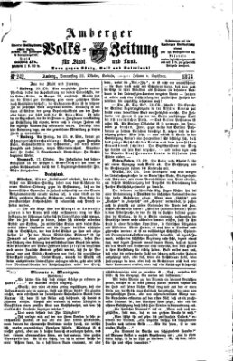 Amberger Volks-Zeitung für Stadt und Land Donnerstag 22. Oktober 1874