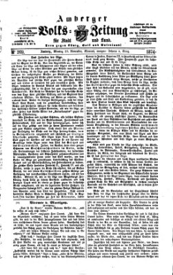 Amberger Volks-Zeitung für Stadt und Land Montag 23. November 1874