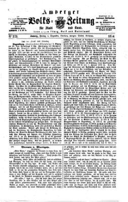 Amberger Volks-Zeitung für Stadt und Land Freitag 4. Dezember 1874