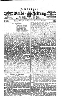 Amberger Volks-Zeitung für Stadt und Land Mittwoch 9. Dezember 1874