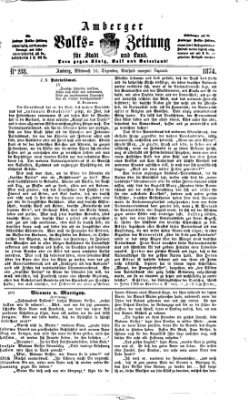 Amberger Volks-Zeitung für Stadt und Land Mittwoch 16. Dezember 1874