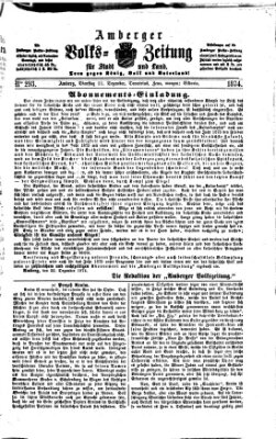 Amberger Volks-Zeitung für Stadt und Land Montag 21. Dezember 1874