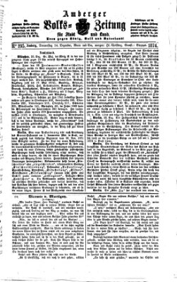 Amberger Volks-Zeitung für Stadt und Land Donnerstag 24. Dezember 1874