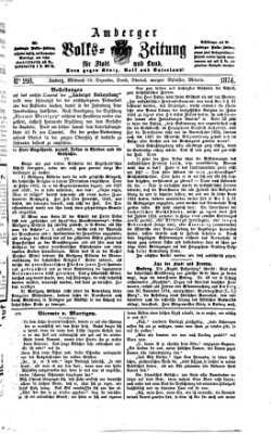 Amberger Volks-Zeitung für Stadt und Land Mittwoch 30. Dezember 1874