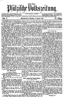 Pfälzische Volkszeitung Samstag 3. Januar 1874