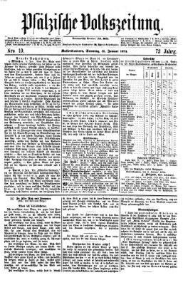 Pfälzische Volkszeitung Sonntag 11. Januar 1874