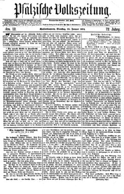 Pfälzische Volkszeitung Dienstag 13. Januar 1874