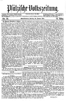 Pfälzische Volkszeitung Freitag 23. Januar 1874
